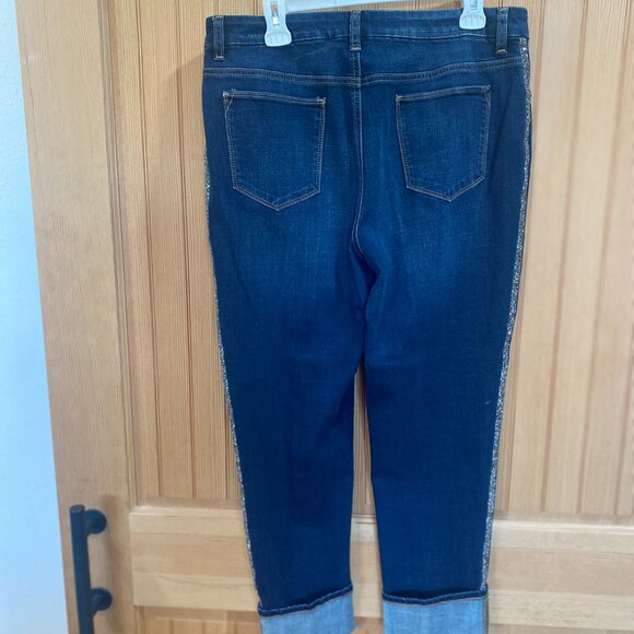 Chico's Blue Jeans with Silver Stripe - Picture 7 of 7